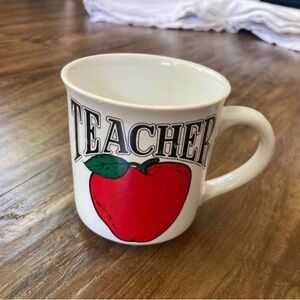 Teacher Mug with Red Apple Design